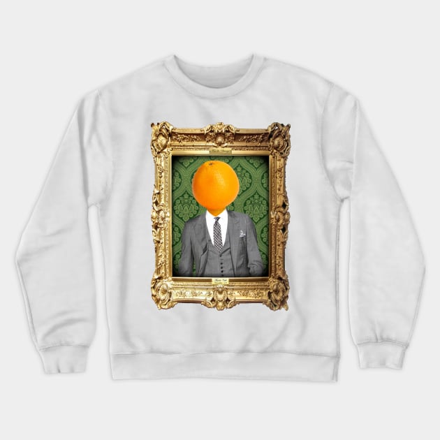 Orange Man in Vintage Frame Crewneck Sweatshirt by FaceTheStrange